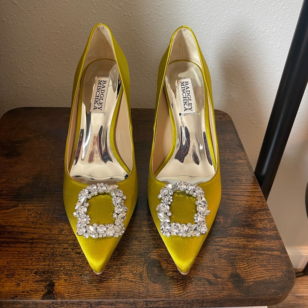 Badgley Mischka Crystal Buckle Pumps